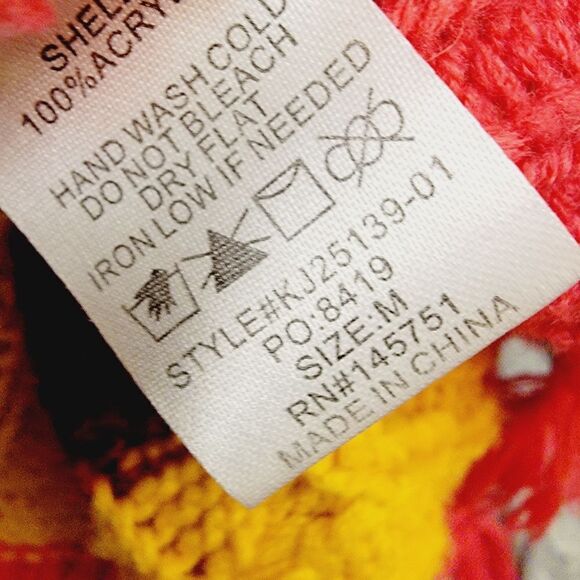 The Cove Multi Stripe Destroyed Fringe Hem Oversized Open Front Cardigan Size M - Picture 7 of 7